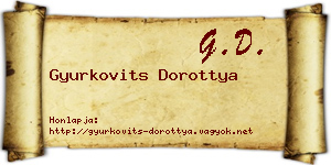 Gyurkovits Dorottya névjegykártya